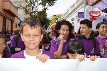 Marcha de escolares por la igualdad en Telde (Foto TA)